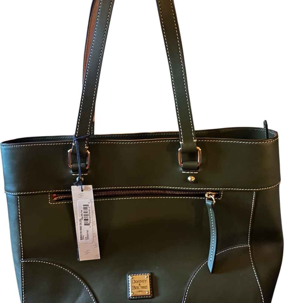 Dooney & Bourke Milla Olive Green Leather Tote BBECN1880 OLOL